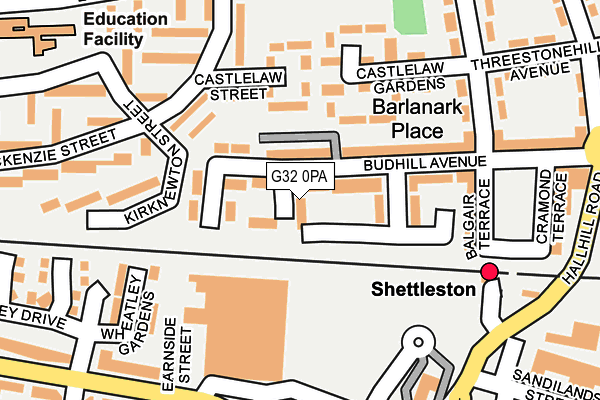 G32 0PA map - OS OpenMap – Local (Ordnance Survey)