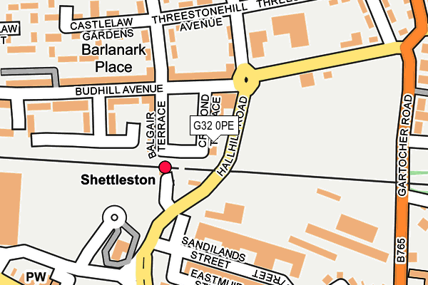 G32 0PE map - OS OpenMap – Local (Ordnance Survey)