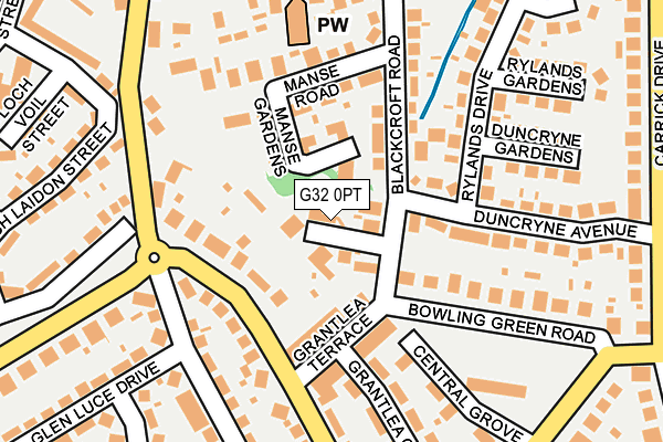 G32 0PT map - OS OpenMap – Local (Ordnance Survey)