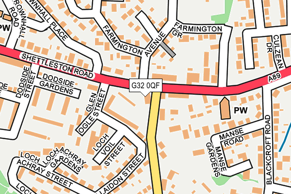 G32 0QF map - OS OpenMap – Local (Ordnance Survey)