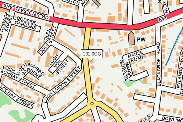 G32 0QG map - OS OpenMap – Local (Ordnance Survey)