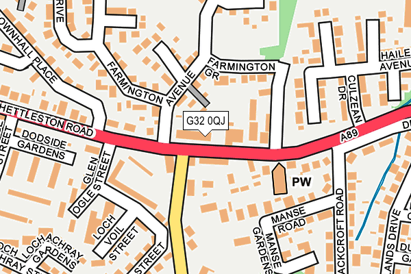 G32 0QJ map - OS OpenMap – Local (Ordnance Survey)