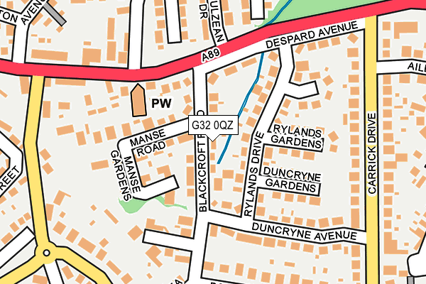 G32 0QZ map - OS OpenMap – Local (Ordnance Survey)