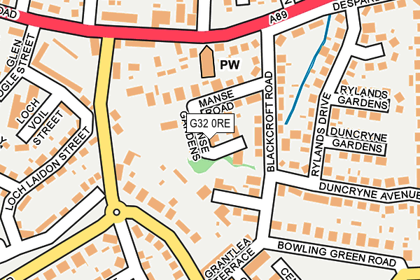G32 0RE map - OS OpenMap – Local (Ordnance Survey)