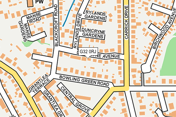 G32 0RJ map - OS OpenMap – Local (Ordnance Survey)