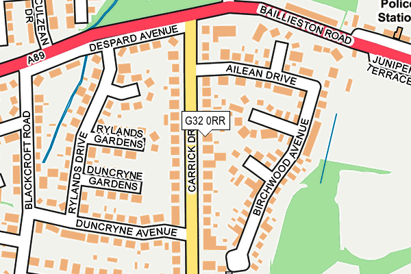 G32 0RR map - OS OpenMap – Local (Ordnance Survey)