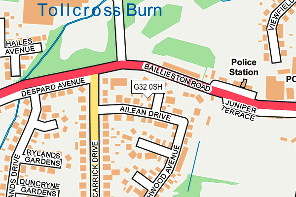 G32 0SH map - OS OpenMap – Local (Ordnance Survey)