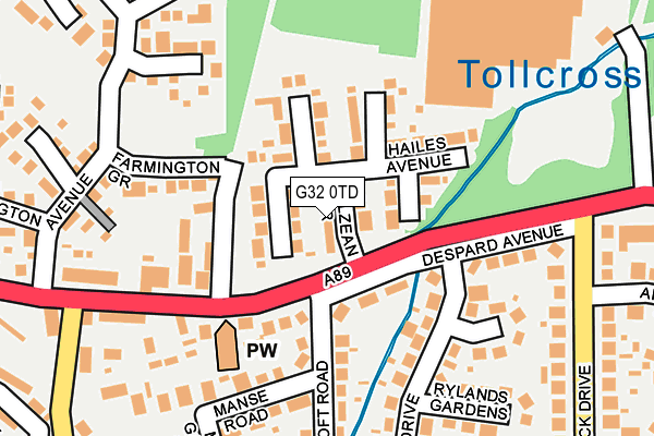 G32 0TD map - OS OpenMap – Local (Ordnance Survey)