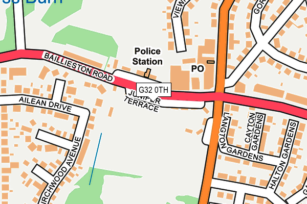 G32 0TH map - OS OpenMap – Local (Ordnance Survey)