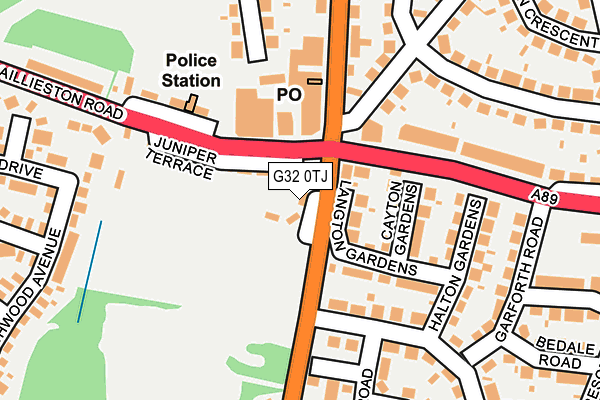 G32 0TJ map - OS OpenMap – Local (Ordnance Survey)