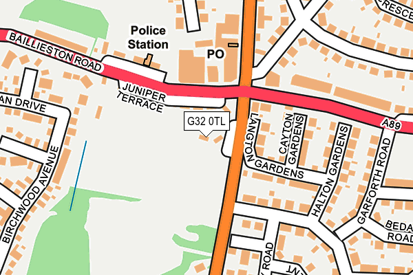 G32 0TL map - OS OpenMap – Local (Ordnance Survey)