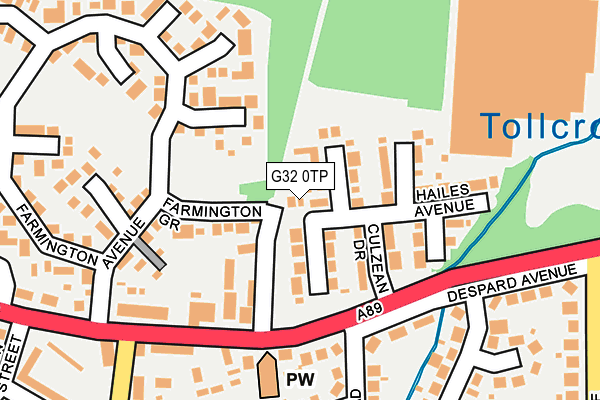 G32 0TP map - OS OpenMap – Local (Ordnance Survey)