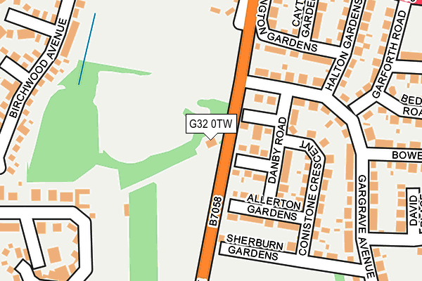 G32 0TW map - OS OpenMap – Local (Ordnance Survey)