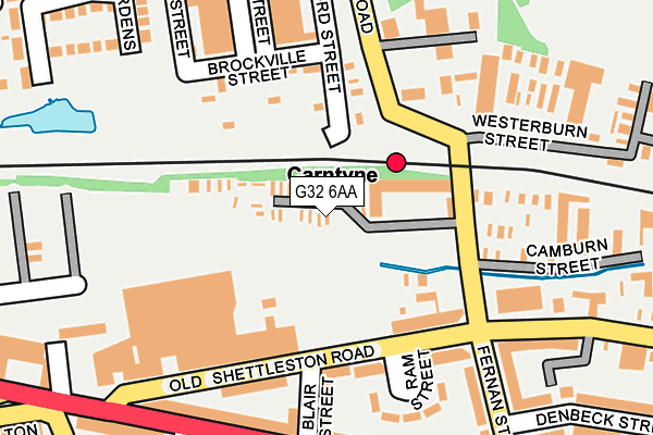 G32 6AA map - OS OpenMap – Local (Ordnance Survey)