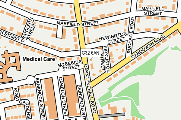 G32 6AN map - OS OpenMap – Local (Ordnance Survey)