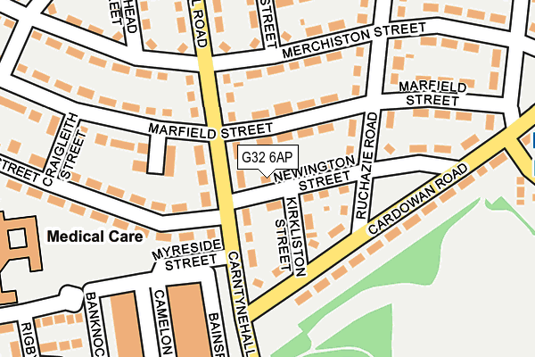 G32 6AP map - OS OpenMap – Local (Ordnance Survey)