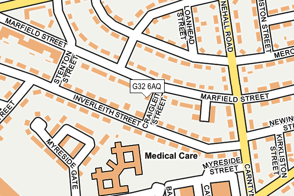 G32 6AQ map - OS OpenMap – Local (Ordnance Survey)