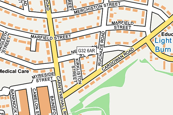 G32 6AR map - OS OpenMap – Local (Ordnance Survey)