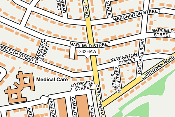 G32 6AW map - OS OpenMap – Local (Ordnance Survey)