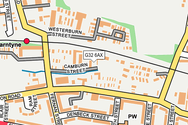 G32 6AX map - OS OpenMap – Local (Ordnance Survey)