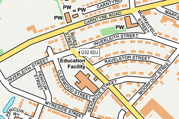 G32 6DJ map - OS OpenMap – Local (Ordnance Survey)