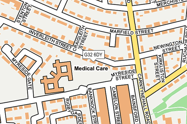 G32 6DY map - OS OpenMap – Local (Ordnance Survey)