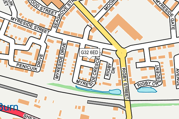 G32 6ED map - OS OpenMap – Local (Ordnance Survey)
