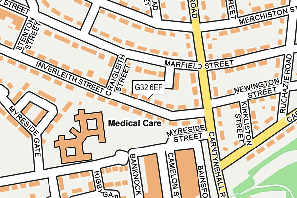 G32 6EF map - OS OpenMap – Local (Ordnance Survey)