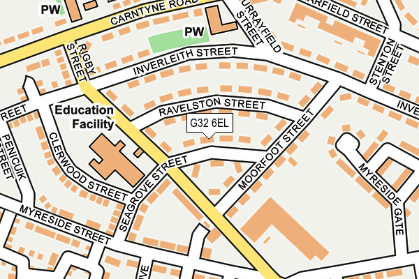 G32 6EL map - OS OpenMap – Local (Ordnance Survey)