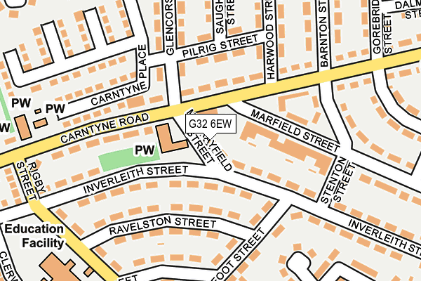 G32 6EW map - OS OpenMap – Local (Ordnance Survey)