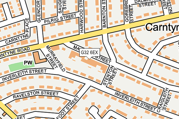 G32 6EX map - OS OpenMap – Local (Ordnance Survey)