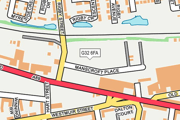 G32 6FA map - OS OpenMap – Local (Ordnance Survey)