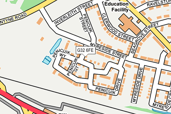 G32 6FE map - OS OpenMap – Local (Ordnance Survey)