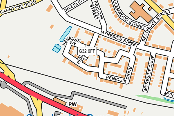 G32 6FF map - OS OpenMap – Local (Ordnance Survey)