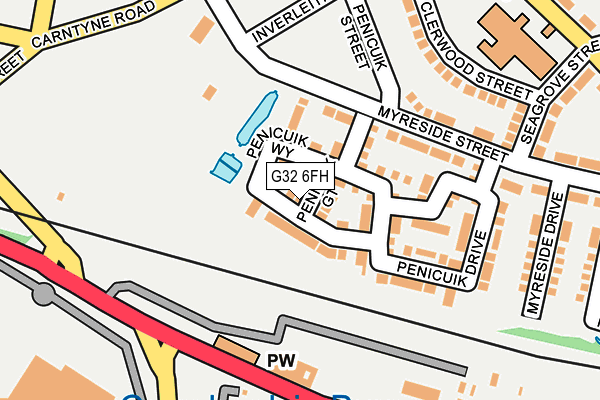 G32 6FH map - OS OpenMap – Local (Ordnance Survey)