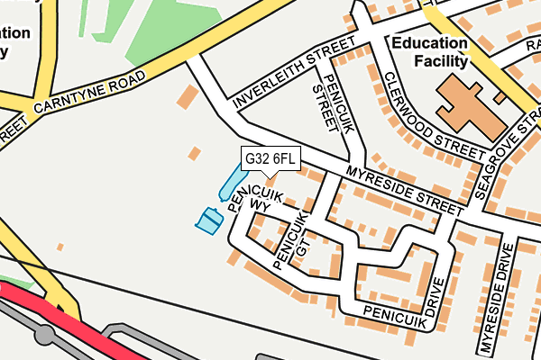 G32 6FL map - OS OpenMap – Local (Ordnance Survey)