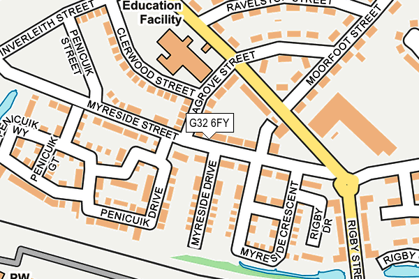 G32 6FY map - OS OpenMap – Local (Ordnance Survey)