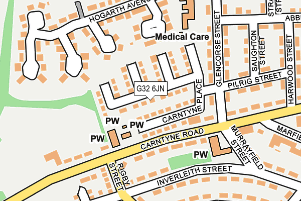 G32 6JN map - OS OpenMap – Local (Ordnance Survey)