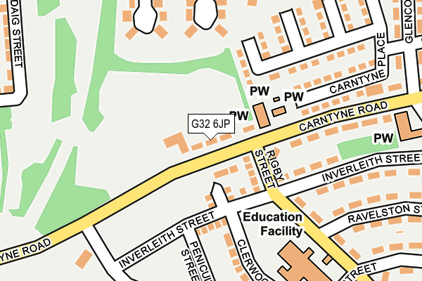 G32 6JP map - OS OpenMap – Local (Ordnance Survey)