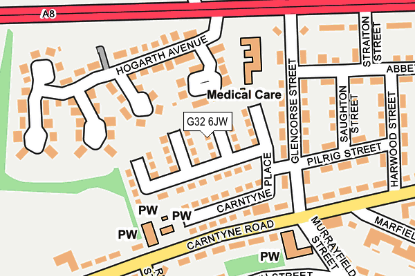 G32 6JW map - OS OpenMap – Local (Ordnance Survey)