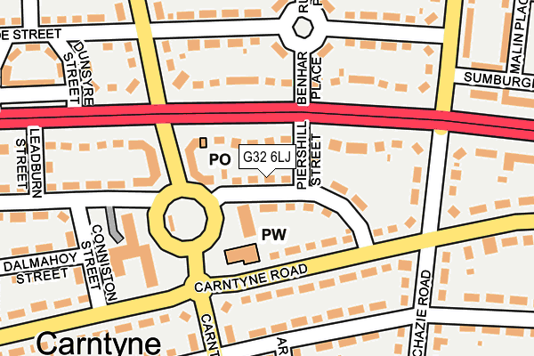 G32 6LJ map - OS OpenMap – Local (Ordnance Survey)