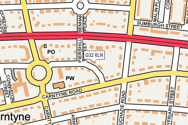G32 6LN map - OS OpenMap – Local (Ordnance Survey)