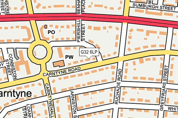 G32 6LP map - OS OpenMap – Local (Ordnance Survey)