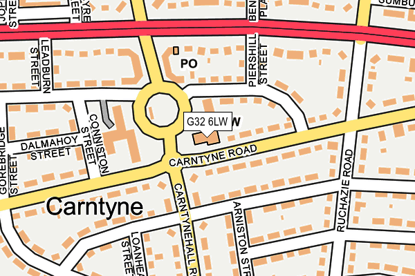 G32 6LW map - OS OpenMap – Local (Ordnance Survey)