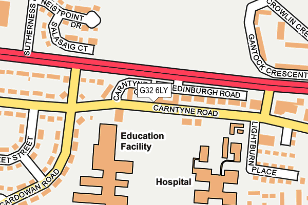 G32 6LY map - OS OpenMap – Local (Ordnance Survey)