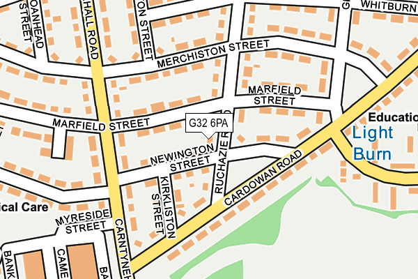 G32 6PA map - OS OpenMap – Local (Ordnance Survey)