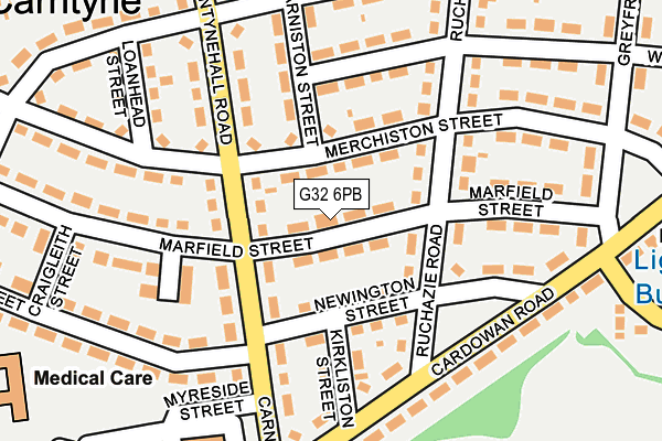 G32 6PB map - OS OpenMap – Local (Ordnance Survey)