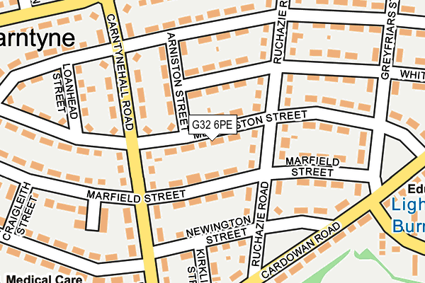 G32 6PE map - OS OpenMap – Local (Ordnance Survey)