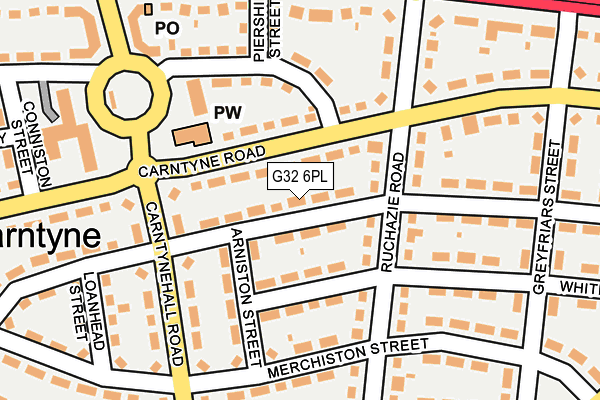 G32 6PL map - OS OpenMap – Local (Ordnance Survey)