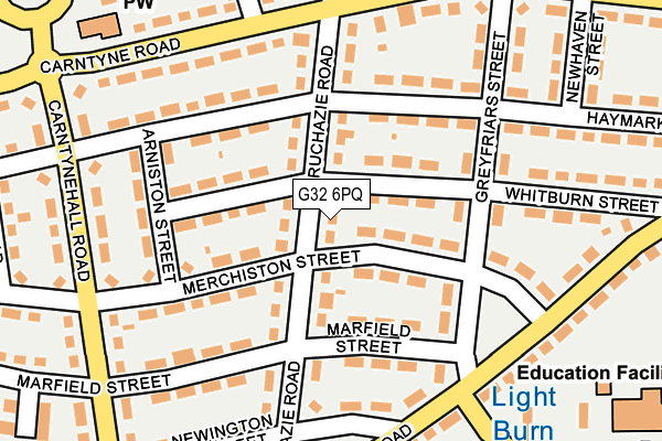 G32 6PQ map - OS OpenMap – Local (Ordnance Survey)